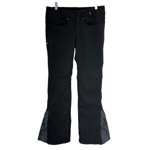 686 Women M Snowboarding Pants Waterproof Insulated Skinny Fit Black Flare TEAR